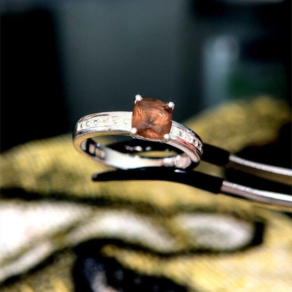 Silver 925 Smoky Quartz Ring - Picture 6 of 8